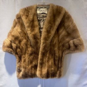 Vintage fur cape cost Sz S/M
